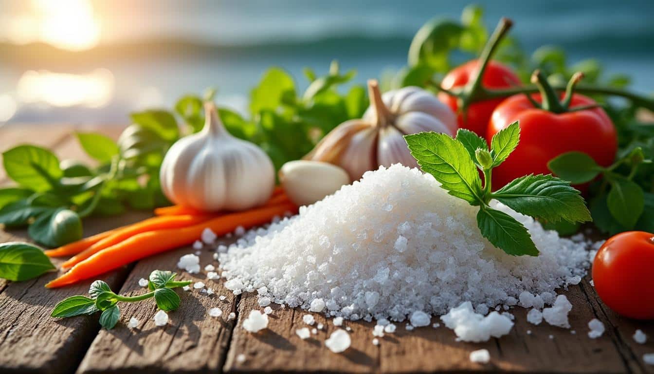 découvrez la fleur de sel de guérande, un véritable trésor naturel qui rehaussera le goût de vos plats. éclaircissez vos recettes avec cette délicieuse garniture artisanale, riche en saveurs et en minéraux.