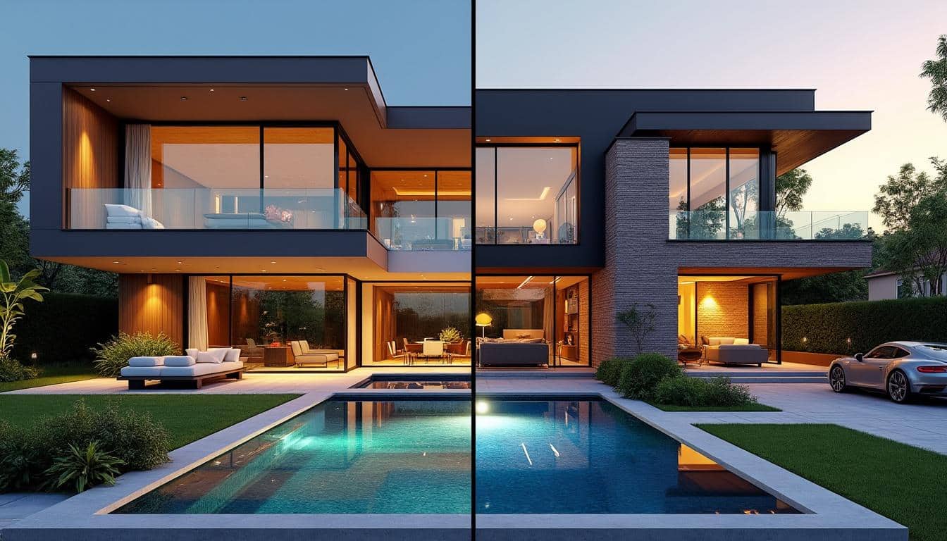 découvrez les principales différences entre une maison de luxe et une maison standard en termes de design, matériaux, emplacement et confort, pour mieux comprendre ce qui fait toute la valeur d'une propriété haut de gamme.