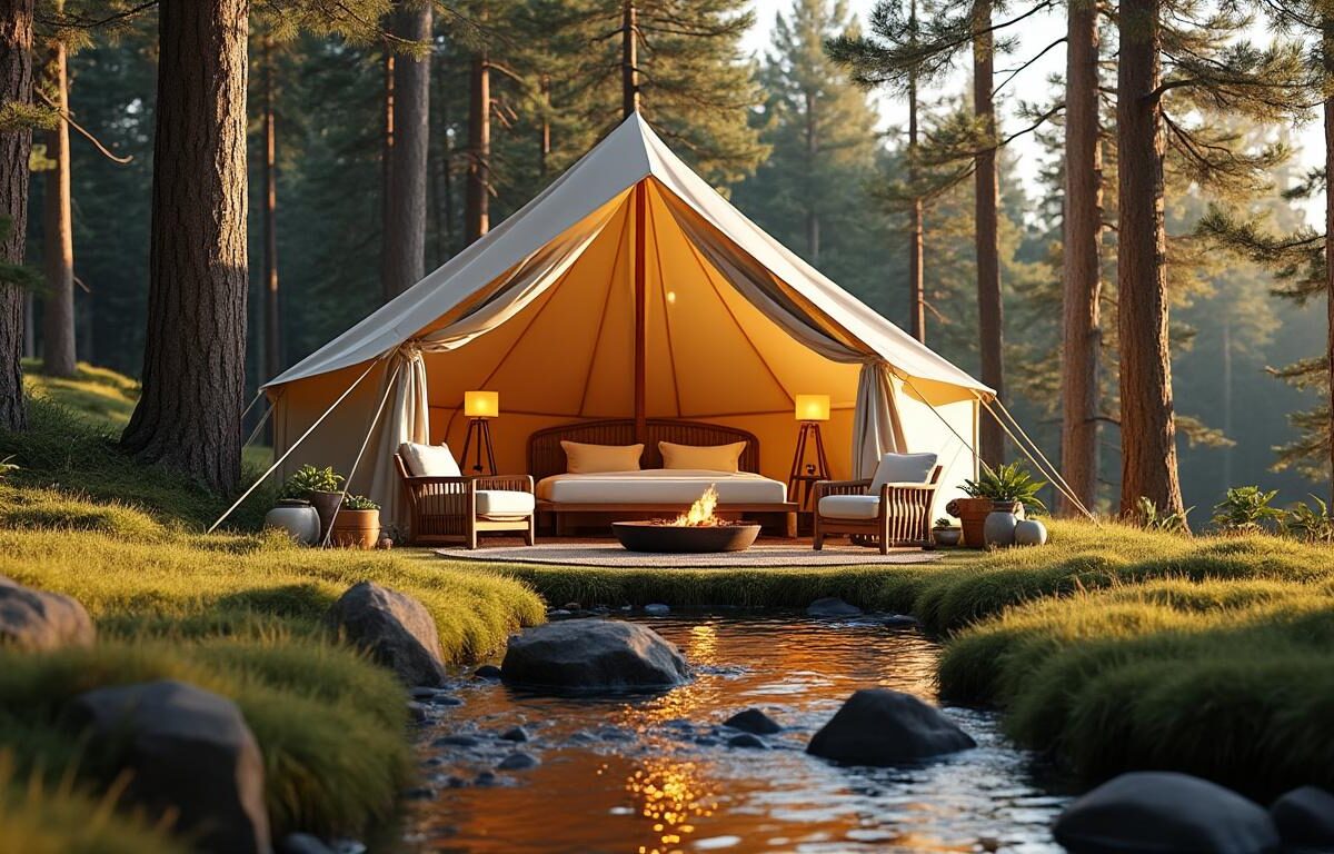 découvrez le glamping de luxe qui combine le confort raffiné d'un hôtel avec l'expérience immersive de la nature sauvage pour un séjour inoubliable.