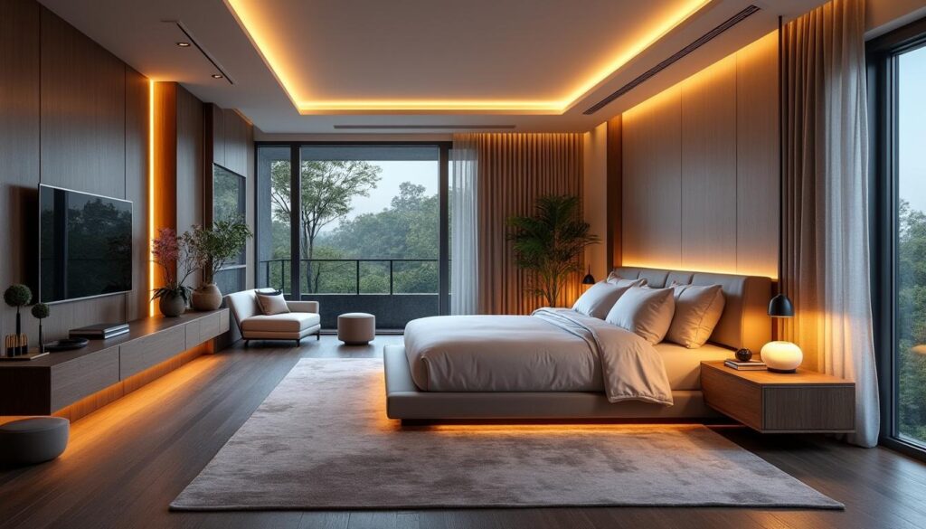 découvrez comment l’éclairage circadien dans les chambres luxueuses favorise un sommeil de qualité en harmonie avec les rythmes naturels du corps.