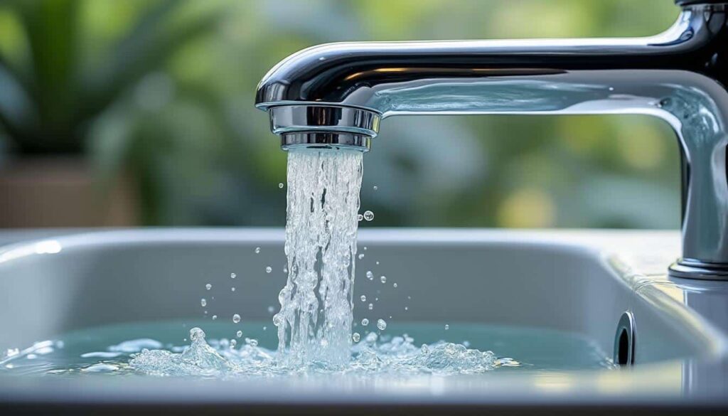 optimisez la gestion de l'eau grâce au mousseur intégré à la robinetterie, réduisant efficacement la consommation d'eau de votre pièce d'eau contrôlée.