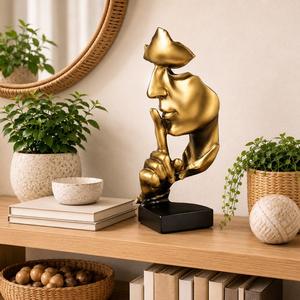 Sculpture Silence is Golden statue