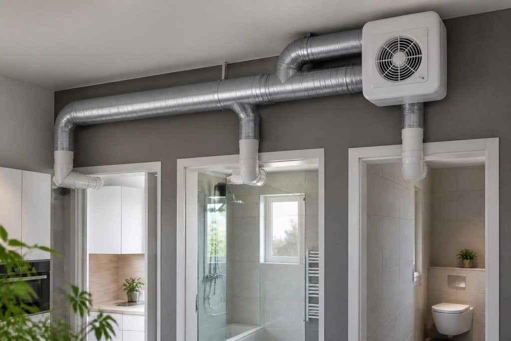 découvrez comment assurer une ventilation optimale grâce à une liaison directe entre l'extracteur d'air permanent et le renouvellement ciblé de l'air pollué pour un environnement intérieur sain.