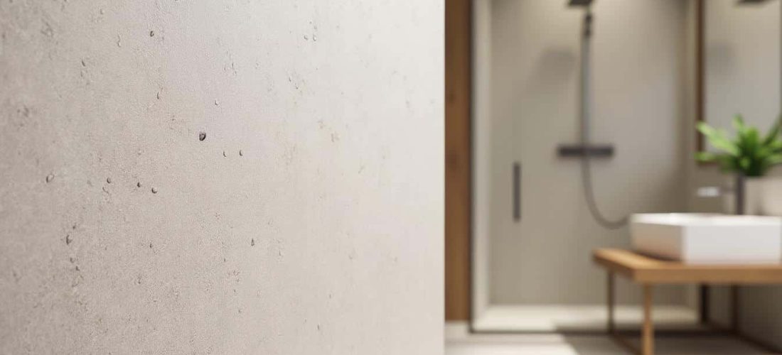découvrez comment la porosité de l'enduit tadelakt permet de réguler efficacement l'absorption de l'humidité dans les salles de bain, assurant un environnement sain et durable.