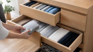découvrez comment une commode à tiroirs optimise le tri et le rangement des vêtements pliés, facilitant l'organisation et économisant de l'espace dans votre intérieur.