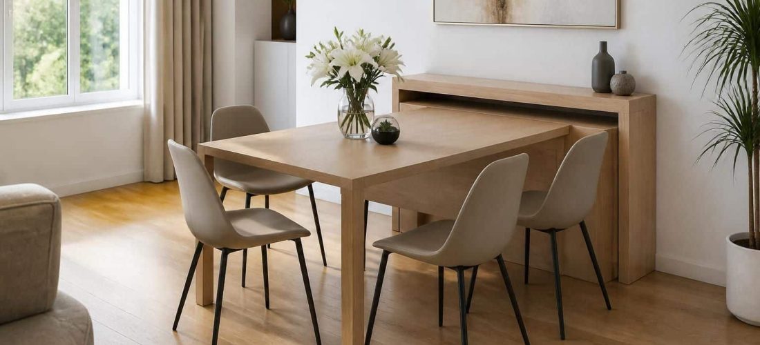 découvrez les avantages de la console extensible, une solution pratique et astucieuse pour économiser de l'espace tout en facilitant les repas occasionnels.