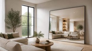 découvrez comment un miroir en pied peut agrandir visuellement une pièce en reflétant la lumière et en créant une illusion d'espace pour un intérieur plus lumineux et spacieux.