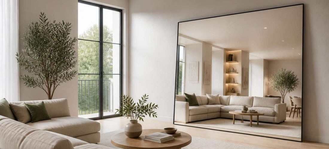 découvrez comment un miroir en pied peut agrandir visuellement une pièce en reflétant la lumière et en créant une illusion d'espace pour un intérieur plus lumineux et spacieux.